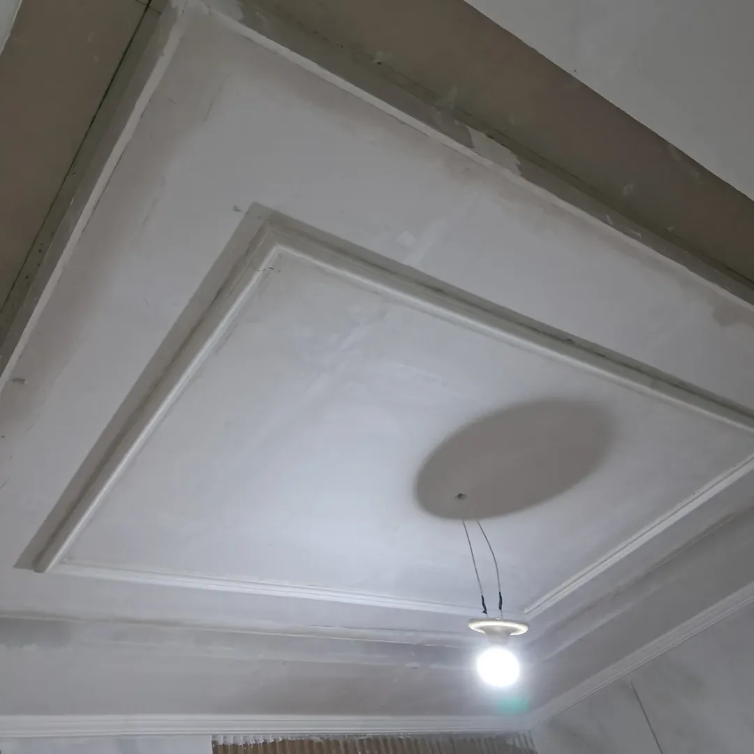 Mais um teto feito em Nova Iguaçu. Esse teto foi rebaixado na sala e na cozinha. Ficou lindo, n (1)